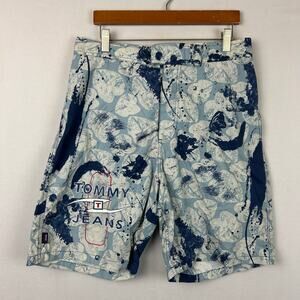 Tommy Hilfiger Jeans Nylon Y2K Vintage Board Shorts Blue 2000 Men's Size M